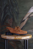 Mocassino barca Slingback di Camper in nabuck brown per l'estate 2025