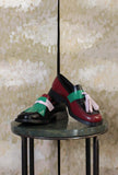 Mocassino Twins Limited di Camper in  pelle Bordeaux-Pink-Green da Donna