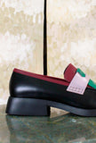 Mocassino Twins Limited di Camper in  pelle Bordeaux-Pink-Green da Donna