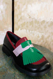 Mocassino Twins Limited di Camper in  pelle Bordeaux-Pink-Green da Donna