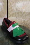 Mocassino Twins Limited di Camper in  pelle Bordeaux-Pink-Green da Donna