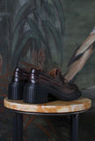 Nuovo mocassino invernale pix london di camper di ispirazione anni 60 color burgundy da donna