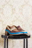 mocassino twins di camper con tacco 045 color cognac sky