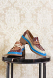 mocassino twins di camper con tacco 045 color cognac sky