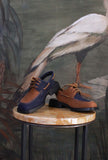 Mocassino Twins Slingback di Camper Brown Blue da Donna