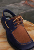 Mocassino Twins Slingback di Camper Brown Blue da Donna