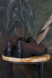 Scarpa stringata derby pix berlin con suola chunky extralight della maison camper in nabuk brown