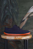 Scarpa wagon in tela blue di camper con suola extralight orange per l'estate 2025 uomo