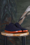 Scarpa wagon in tela blue di camper con suola extralight orange per l'estate 2025 uomo