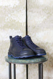 Stivaletto Brutus di Camper realizzato in pelle Nubuk Blu Japan da Uomo