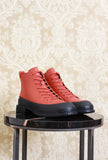 Stivaletto anfibio di camper con suola pix color orange e black antipioggia