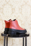 Stivaletto anfibio di camper con suola pix color orange e black antipioggia