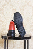Stivaletto anfibio di camper con suola pix color orange e black antipioggia