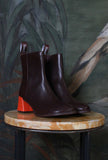 Stivaletto Kora Twins Burgundy Camper in pelle di vitello colore brown donna