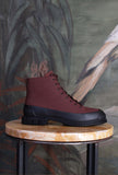 Stivaletto Anfibio Pix Nubuck Burgundy
