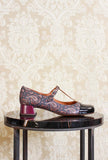Ballerina Revita di Chie Mihara in fantasia paisley purple con tacco 035mm
