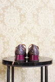 Ballerina Revita di Chie Mihara in fantasia paisley purple con tacco 035mm