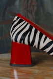 Chie Mihara Fall-Winter Décolleté Plateau Damaho Design Retrò-Chic Pelle Pony Zebrata Red Passion 