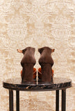 Décolleté Damaho di Chie Mihara color velour brown tacco 070 con plateau fw24