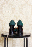 Sandalo Dècolletè Yedi di Chie Mihara con Plateau tacco 105 color antique green