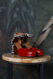 Chie Mihara Décolleté Plateau Fall-Winter  Damaho  Design retrò-chic pelle pony zebrata Red Passion Décolleté Plateau 