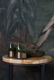 Chie Mihara Reni Day to Night Luminosa  morbida pelle vernice Olive Laminated Gold