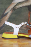 sandalo basso tyka di chie mihara in pelle verniciata lemon sorrento ss26 donna 