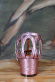 Sandalo gabbietta nenu di chie mihara tacco basso color metallic pink flamingo