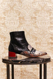Stivaletto jeybo di chie mihara tacco 035 pyton & black fw24 da donna