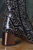 Chie Mihara &nbsp Stivaletto Volkiria  70’s Snake Diamonds Antique Gold trendy 