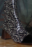 Chie Mihara &nbsp Stivaletto Volkiria  70’s Snake Diamonds Antique Gold trendy 