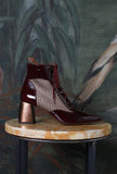 60s Stivaletto Adrinea Chie Mihara Retrò-Chic stampe scintillanti ldesign versatile Shiny Dots Wine casual
