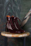 60s Stivaletto Adrinea Chie Mihara Retrò-Chic stampe scintillanti ldesign versatile Shiny Dots Wine casual