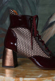 60s Stivaletto Adrinea Chie Mihara Retrò-Chic stampe scintillanti ldesign versatile Shiny Dots Wine casual