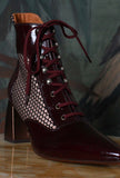 60s Stivaletto Adrinea Chie Mihara Retrò-Chic stampe scintillanti ldesign versatile Shiny Dots Wine casual
