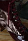 60s Stivaletto Adrinea Chie Mihara Retrò-Chic stampe scintillanti ldesign versatile Shiny Dots Wine casual