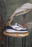 Sneakers Running 70’s Athleta Nylon Ivory-Blue