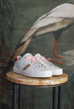 Sneakers Hill Low Vintage Calf Ivory-Red di D.A.T.E. 