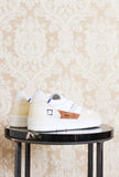 Sneakers court 2.0 di DATE in pelle da uomo color natural white