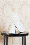 Sneakers court 2.0 di DATE in pelle da uomo color natural white