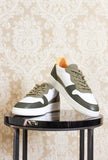 Sneakers court 2.0 di DATE da uomo color natural white green army fw23