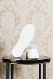 Nuova D.A.T.E. Sneakers Donna hill low vintage calf color white lilla ss24