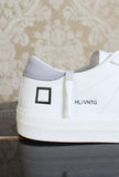 Nuova D.A.T.E. Sneakers Donna hill low vintage calf color white lilla ss24