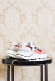Sneakers fuga di DATE in suede e nylon color bordeaux ciliegia da donna