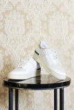 DATE Sneakers Torneo da donna in pelle color shiny white beige primavera estate 24