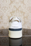 DATE Sneakers Torneo da donna in pelle color shiny white beige primavera estate 24