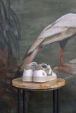 D.A.T.E. sneaker da tennis anni ’70 modello Court 2.0. in glitter color Platinum da Donna