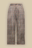 Pierre Louis Marcia Pantalone Japan Funky Pied de Poule Aloe Twill Pura Seta