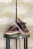 Sneaker ATHLETA di D.A.T.E. scarpe da corsa degli anni ’70 in nylon con inserti in suede Brown-Pink da Donna