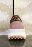 Sneaker ATHLETA di D.A.T.E. scarpe da corsa degli anni ’70 in nylon con inserti in suede Brown-Pink da Donna